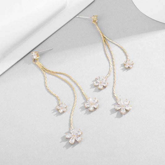 Simple Drop Flower Earrings