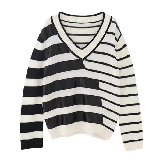 Women's Striped Gothic Unisex Sweater