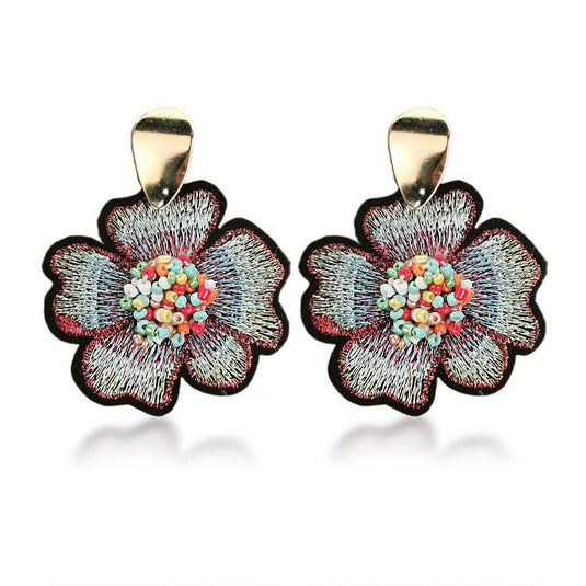 Flower Pendant Earrings