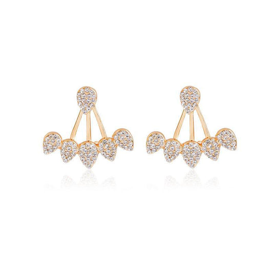 Crystal Double Sided Stud Earrings