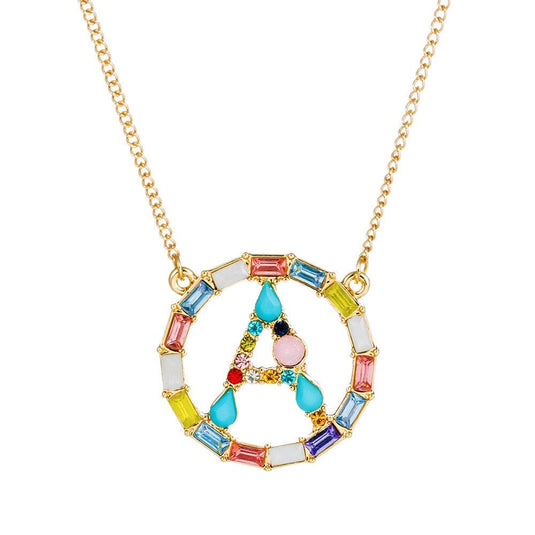 A-Z Letter Colorful Necklace