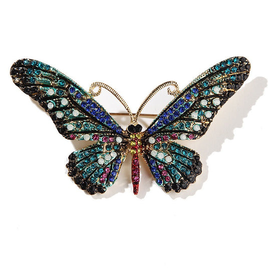 Large Diamond Butterfly Brooch Accessory