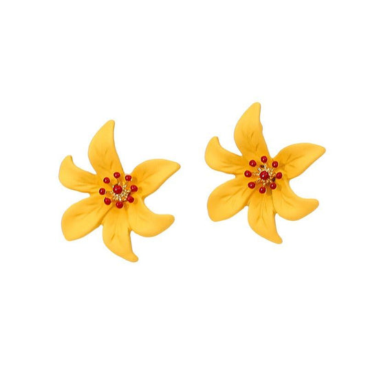 Camellia Flower Shaped Earrings