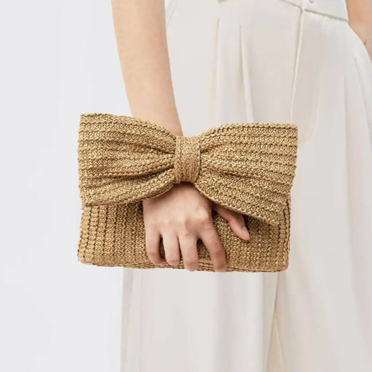 Women's Foldable Bow Shape Clutch Bag