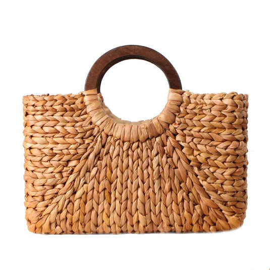 Women Vintage Rattan Straw HandBag